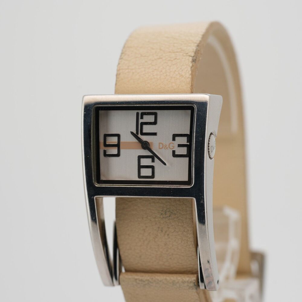 Vintage D&G Dolce & Gabbana Time Square Open-Frame Watch 28mm – New Battery